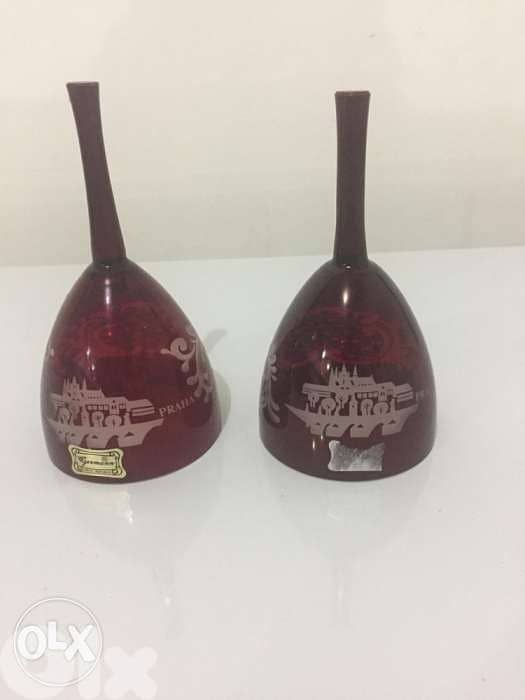 pair of mid century egerman cristal bells 1