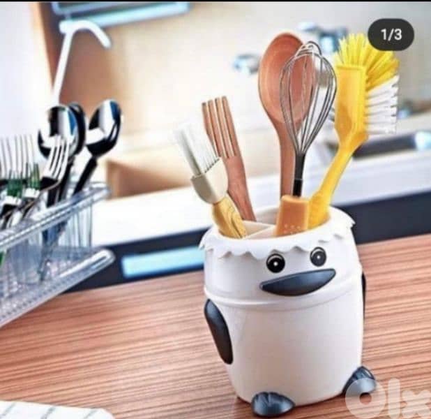 funny penguin kitchen or makeup stand 0