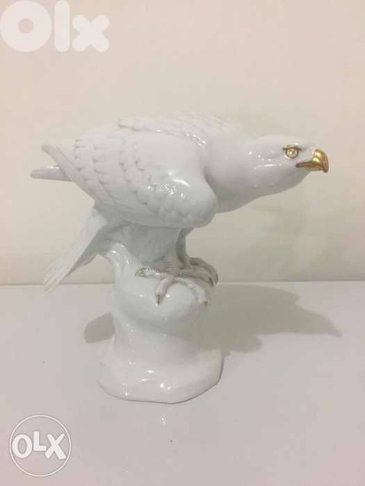 rare museum porcelaine bold eagle signed M. Herm Fritz 1