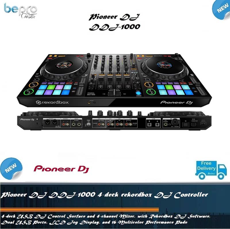 Pioneer DJ DDJ-1000 SRT 4-deck rekordbox & Serato DJ Controller,4-deck 0