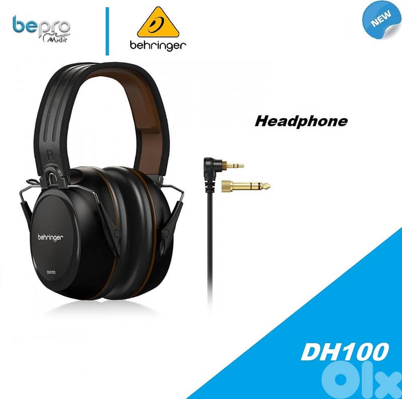 Behringer DH100 Professional Drummer Headphones, Closed-back Headphone 0