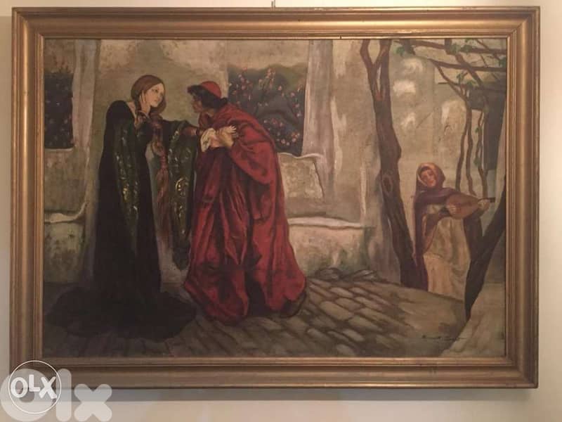 antique oil in canvas signed by Samir Sfeir 0