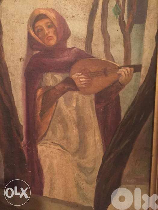 antique oil in canvas signed by Samir Sfeir 3