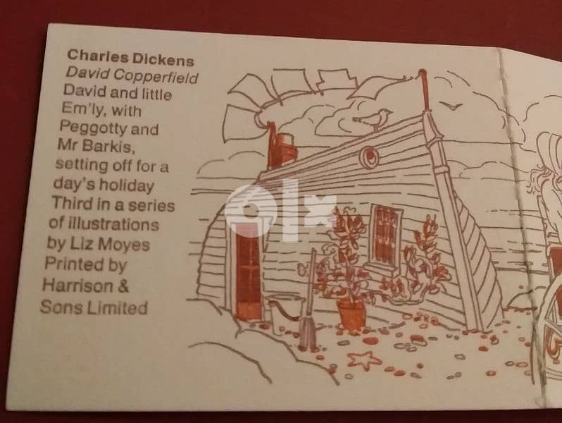 England Royal Mail stamps booklet Charles Dickens 4