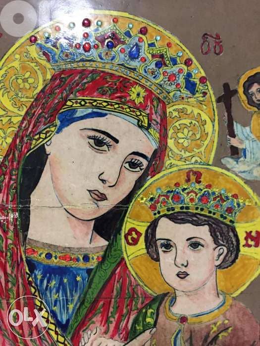 antique early 20th century Syrian icon 2