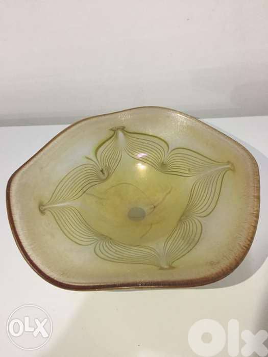 antique mid century murano presentation plate 2