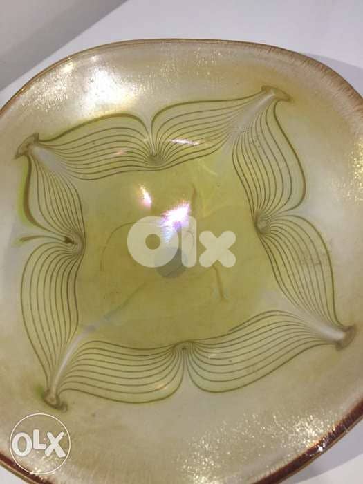 antique mid century murano presentation plate 3