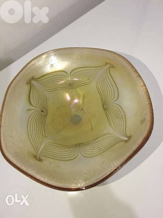 antique mid century murano presentation plate 4