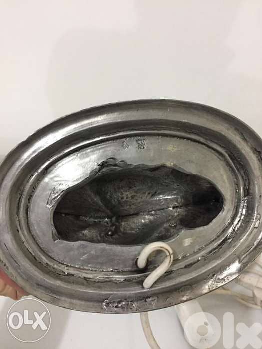 beautiful antique late 19th century lamp base etain metal 3