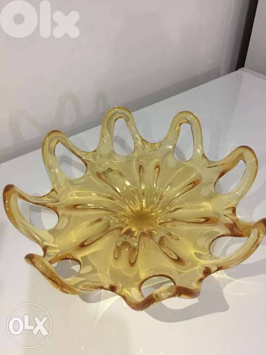 antique egerman cristal big center plate 1