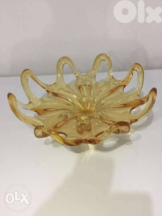 antique egerman cristal big center plate 3