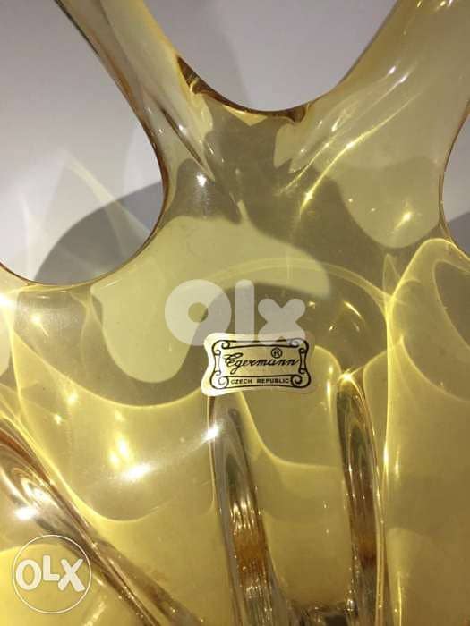 antique egerman cristal big center plate 4