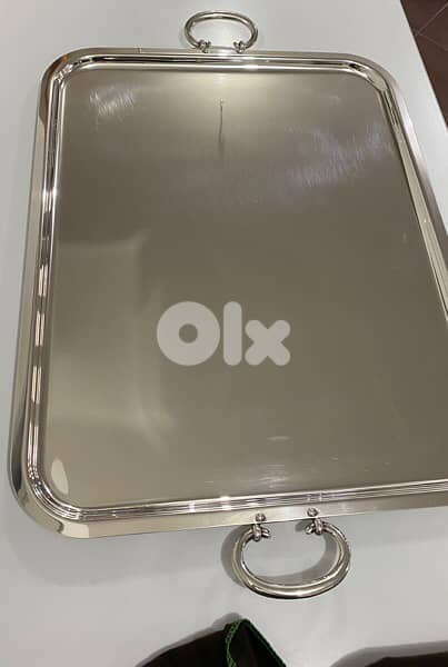 rare big serving tray Christofle model Albi 0