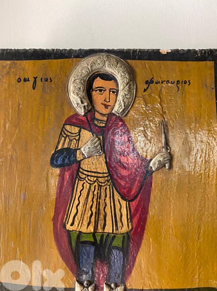 antique 19th century greeck icon 0
