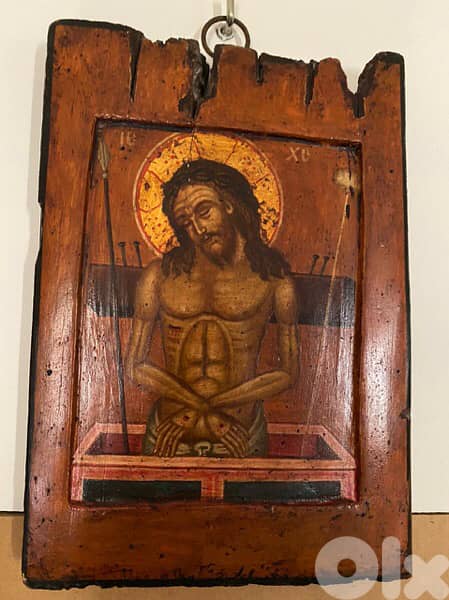 rare antique 18th century pieta icon 1