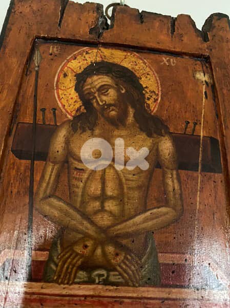 rare antique 18th century pieta icon 2
