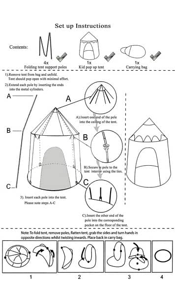 Foldable Pop Up Unicorn Tent For Kids Girls With Carry Bag 3