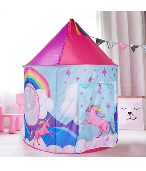 Foldable Pop Up Unicorn Tent For Kids Girls With Carry Bag 7