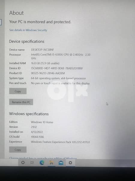 Thinkpad x270 core i5 6th generation 2