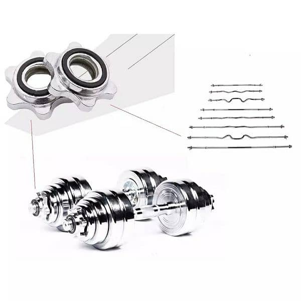 2pcs Adjustable iron dumbelles 1