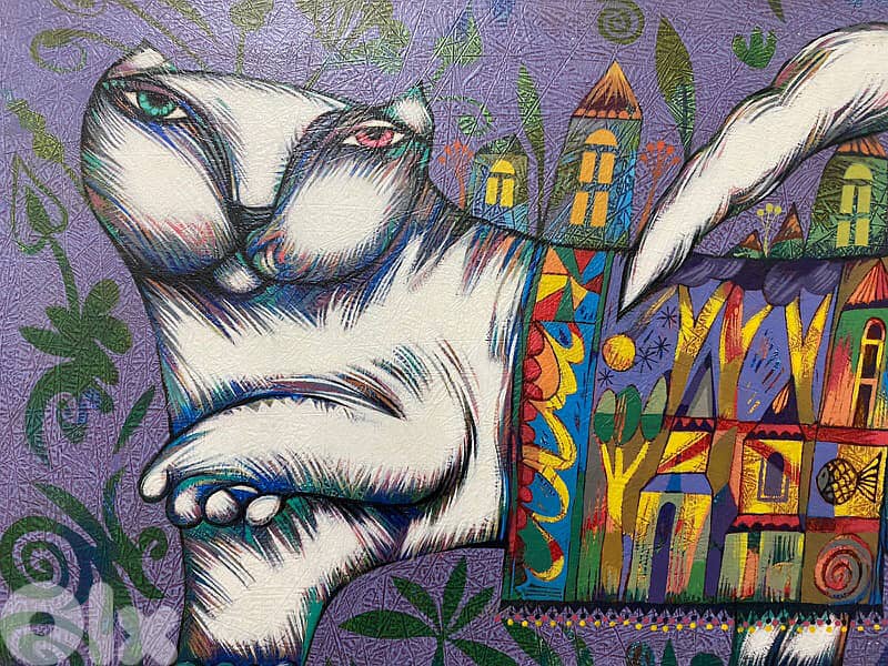 Sha-ga famous artist oil on canvas 1