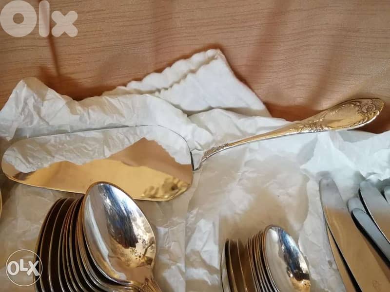 طقم سرفيس سفرة ملاعق شوك سكاكين ٩١ قطعة كامل متكامل ٧ دزينة قطع إكسترا 4