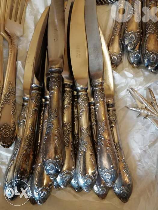 طقم سرفيس سفرة ملاعق شوك سكاكين ٩١ قطعة كامل متكامل ٧ دزينة قطع إكسترا 6