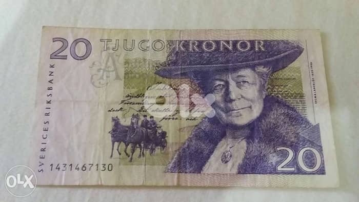 Sweden Kronor banknote Memorialعملة ورقية دولة السويد 0