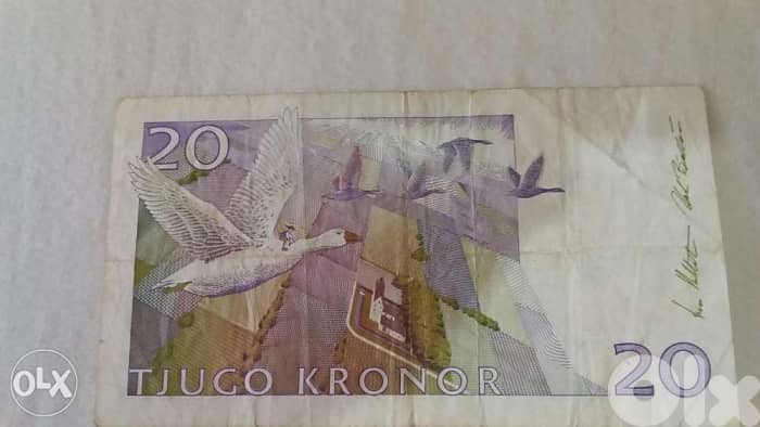 Sweden Kronor banknote Memorialعملة ورقية دولة السويد 1