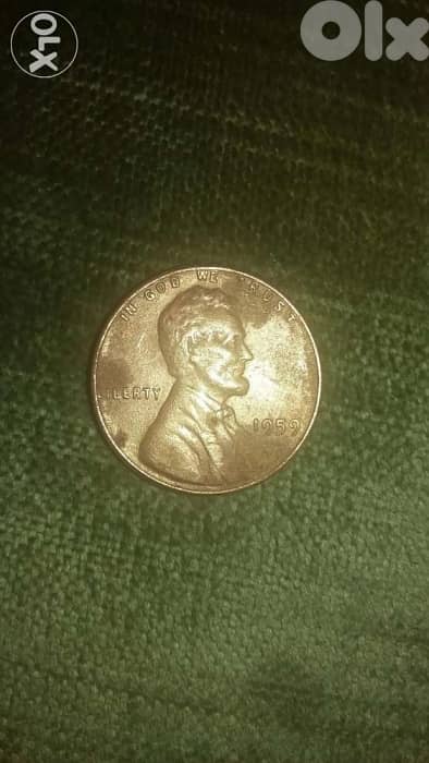 USA Lincolin Memorial First Mint Cent Coin year 1959سنت اميركي 0