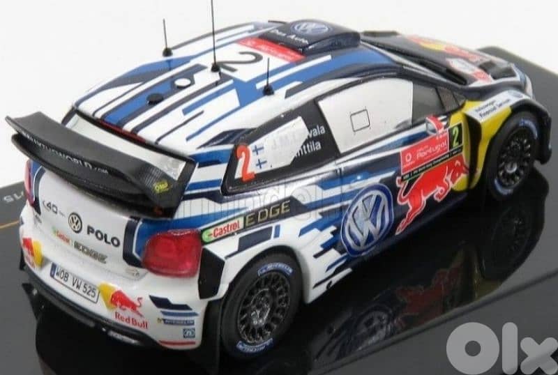 VW Polo WRC diecast car model 1:43. 3