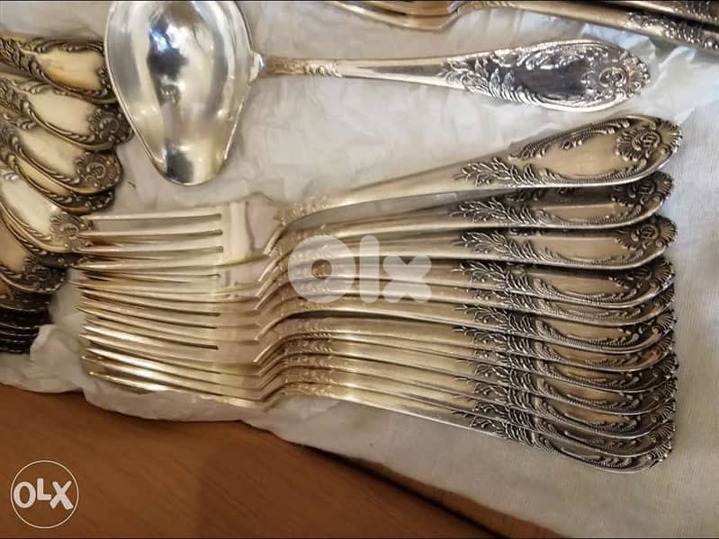 طقم سرفيس سفرة ملاعق شوك سكاكين كامل متكامل ٩١ قطعة سعر مغري تصفيه 7