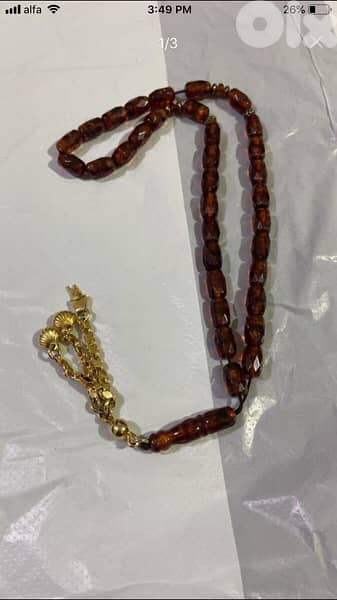 antique Russian natural amber rosary 2