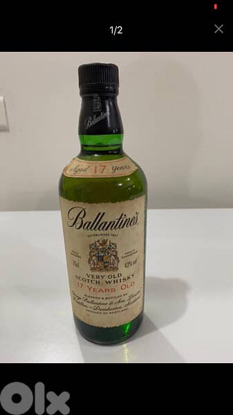 antique 17 year old discontinued Ballantine bottle 0
