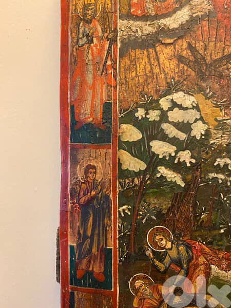 rare antique early 19th century Russian icon St Elia 3