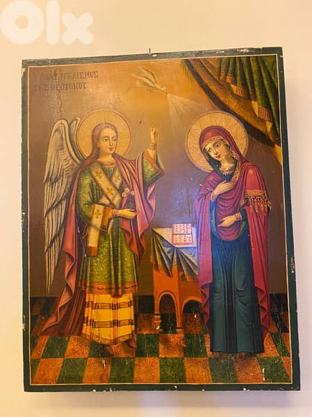 antique greeck icon 19 th century 1