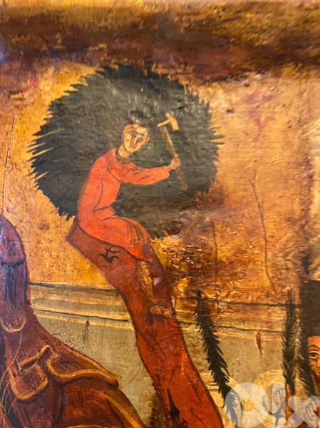 antique greeck icon Palm Sunday 19th 2