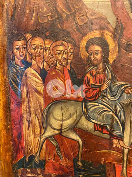 antique greeck icon Palm Sunday 19th 3