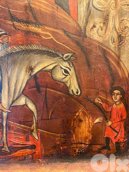 antique greeck icon Palm Sunday 19th 7