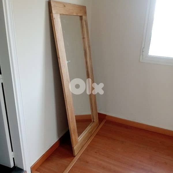 large mirror made from natural pine wood 4