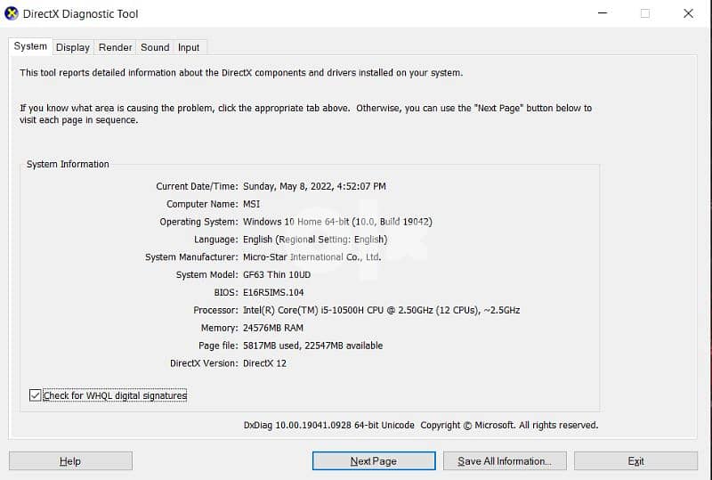 MSI GF63 Thin 10UD Gaming Laptop 5