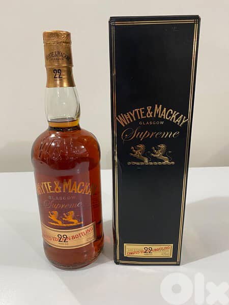rare 22 year old bottle of white and McKay limited edition 0