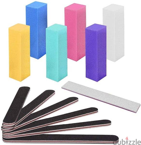 Nail File and Buffer, Wosweet Professional Manicure Tools Kit 6pcs 0