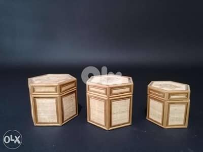 Set of 3 bamboo box