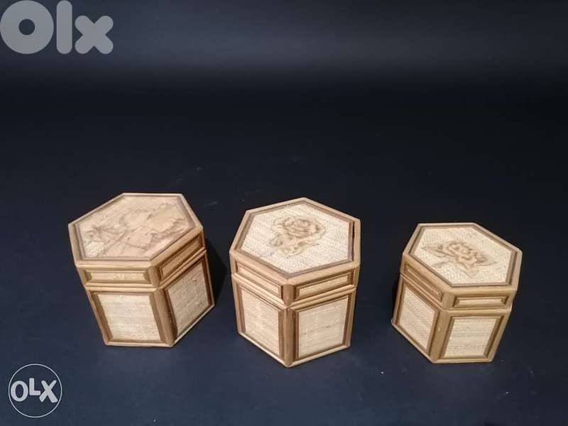 Set of 3 bamboo box 2