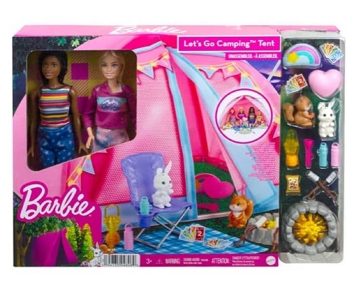 Barbie It Takes Two Camping Playset with Tent, 2 Dolls & 20 Pieces 0