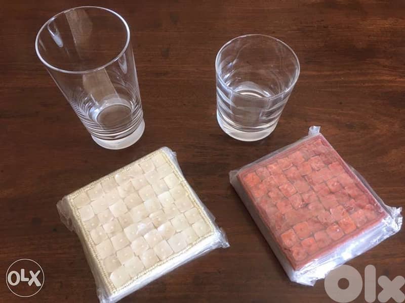 Glass Coasters 2 sets of 5pcs 1