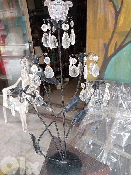 شمعدين فورفوجي مع كريستال 1