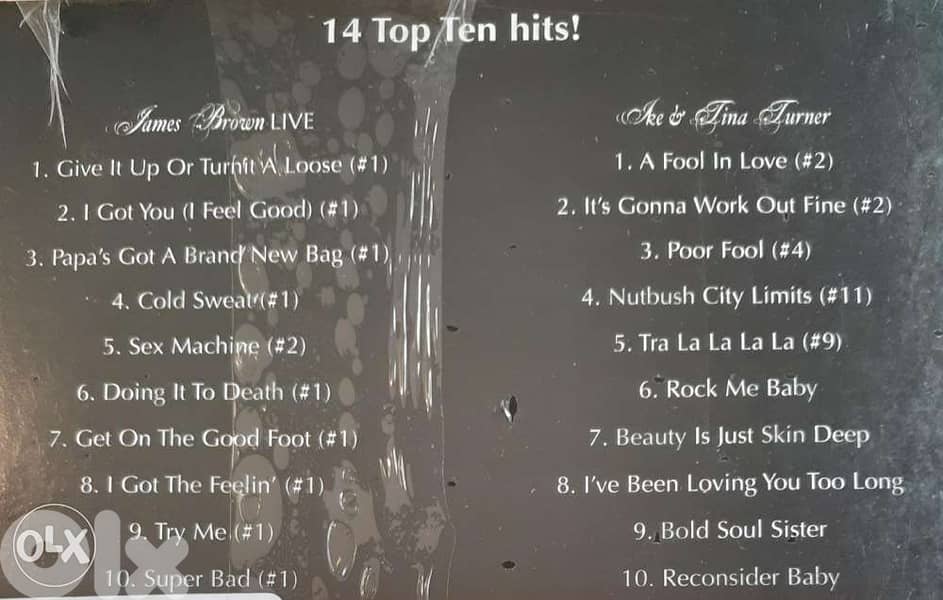 James Brown Live & Ake & Tina Turner Music CD. 1