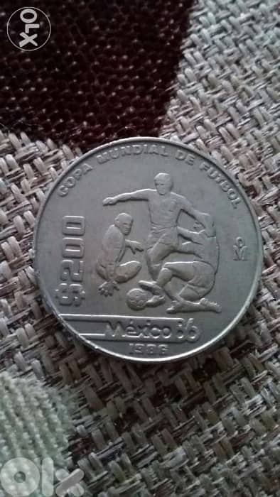 Mexico Mondial Memorial Nickel Coin year 1986 1